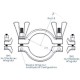 Tri-clamp klemband - dubbele vleugelmoer